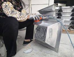 casing lampu sorot aluminium